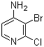 3-溴-2-氯吡啶-4-胺分子结构 (CAS 215364-85-5)