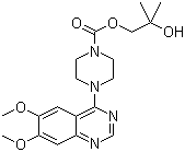 4-(6,7-Dimethoxy-4-quinazolinyl)-1-piperazinecarboxylic acid 2-hydroxy-2-methylpropyl ester molecular structure (CAS 21560-59-8)