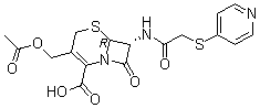 头孢匹林分子结构 (CAS 21593-23-7)