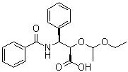 (alphaR,betaS)-beta-(苯甲酰基氨基)-alpha-(1-乙氧基乙氧基)苯丙酸分子结构 (CAS 216094-54-1)
