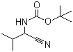 N-[(1S)-1-氰基-2-甲基丙基]-氨基甲酸叔丁酯分子结构 (CAS 216319-90-3)