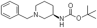 R)-1-苄基-3-N-叔丁氧羰基氨基哌啶分子结构 (CAS 216854-24-9)