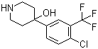 4-[4-氯-3-(三氟甲基)苯基]-4-哌啶醇分子结构 (CAS 21928-50-7)