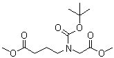 4-[[叔丁氧羰基](2-甲氧基-2-氧代乙基)氨基]丁酸甲酯分子结构 (CAS 220223-44-9)