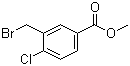3-溴甲基-4-氯苯甲酸甲酯分子结构 (CAS 220464-68-6)