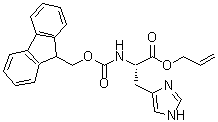 N-[芴甲氧羰基]-L-组氨酸烯丙酯分子结构 (CAS 220932-33-2)