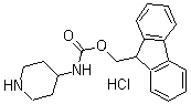 4-哌啶氨基甲酸 9H-芴-9-基甲酯单盐酸盐分子结构 (CAS 221352-86-9)