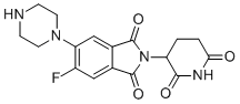 CAS # 2222114-22-7, Thalidomide-Piperazine 5-fluoride, 2-(2,6-Dioxopiperidin-3-yl)-5-fluoro-6-(piperazin-1-yl)isoindoline-1,3-dione