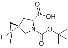 (3S,6R)-2,2-difluoro-5-[(2-methylpropan-2-yl)oxycarbonyl]-5-azaspiro[2.4]heptane-6-carboxylic acid molecular structure (CAS 2227198-38-9)