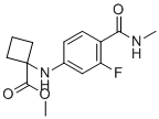 Methyl 1-((3-fluoro-4-(methylcarbamoyl)phenyl)amino)cyclobutanecarboxylate molecular structure (CAS 2227589-23-1)
