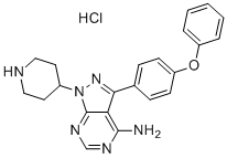 CAS # 2231747-18-3, N-piperidine Ibrutinib hydrochloride, 3-(4-phenoxyphenyl)-1-piperidin-4-ylpyrazolo[3,4-d]pyrimidin-4-amine hydrochloride