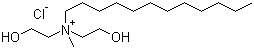 Bis(2-hydroxyethyl)methyldodecylammonium chloride molecular structure (CAS 22340-01-8)