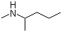 N-甲基-2-戊胺分子结构 (CAS 22431-10-3)