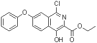 1-氯-4-羟基-7-苯氧基异喹啉-3-羧酸乙酯分子结构 (CAS 2244489-55-0)