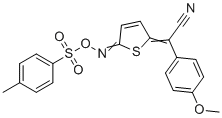 CAS # 2270831-00-8, 2-(4-methoxyphenyl)-2-(5-((tosyloxy)imino)thiophen-2(5H)-ylidene)acetonitrile, (5-p-Toluene Sulfony Oxygen Imide-5H-thiophene-2-ylidene)-(4-Methoxyphenyl)acetonitrile