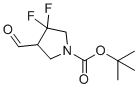 叔-丁基3,3-二氟-4-甲酰基吡咯烷-1-羧酸酯分子结构 (CAS 2287955-97-7)
