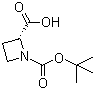 (R)-N-Boc-氮杂环丁烷-2-羧酸分子结构 (CAS 228857-58-7)