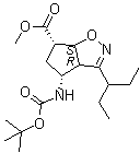 (3aR,4R,6S,6aS)-4-[叔丁氧羰基氨基]-3-(1-乙基丙基)-3a,5,6,6a-四氢-4H-环戊并[d]异恶唑-6-羧酸甲酯分子结构 (CAS 229613-93-8)