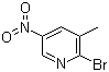 2-溴-5-硝基-3-甲基吡啶分子结构 (CAS 23132-21-0)