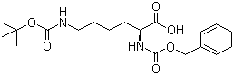 N-Cbz-N'-Boc-L-赖氨酸分子结构 (CAS 2389-60-8)