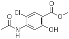 4-乙酰氨基-5-氯-2-羟基苯甲酸甲酯分子结构 (CAS 24190-77-0)