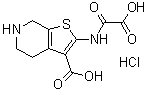 2-[(羧基羰基)氨基]-4,5,6,7-四氢-噻吩并[2,3-c]吡啶-3-羧酸单盐酸盐分子结构 (CAS 243966-09-8)