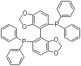 [(4R)-[4,4'-联-1,3-苯并二恶茂]-5,5'-二基]双[二苯基膦]分子结构 (CAS 244261-66-3)