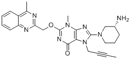 CAS # 2446799-72-8, Linagliptin Impurity 64, (R)-8-(3-aminopiperidin-1-yl)-7-(but-2-yn-1-yl)-3-methyl-2-((4-methylquinazolin-2-yl)methoxy)-3,7-dihydro-6H-purin-6-one
