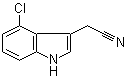 (4-氯-1H-吲哚-3-基)乙腈分子结构 (CAS 2447-15-6)