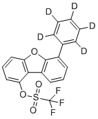 6-(Phenyl-d5)dibenzo[b,d]furan-1-yl trifluoromethanesulfonate molecular structure (CAS 2457173-52-1)