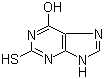 2-巯基-6-羟基嘌呤分子结构 (CAS 2487-40-3)