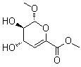 Methyl 4-deoxy-alpha-L-threo-hex-4-enopyranosiduronic acid methyl ester molecular structure (CAS 24909-33-9)