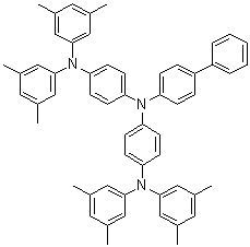 N-[1,1'-联苯]-4-基-N-[4-[二(3,5-二甲基苯基)氨基]苯基]-N',N'-二(3,5-二甲基苯基)-1,4-苯二胺分子结构 (CAS 249609-49-2)