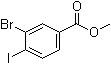 3-溴-4-碘苯甲酸甲酯分子结构 (CAS 249647-24-3)