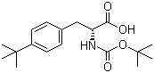N-叔丁氧羰基-D-4-叔丁基苯丙氨酸分子结构 (CAS 250611-12-2)