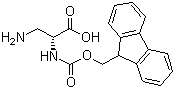 3-氨基-N-[(9H-芴-9-基甲氧基)羰基]-D-丙氨酸分子结构 (CAS 251317-00-7)