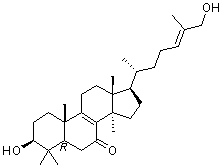 3,26-二羟基羊毛甾-8,24-二烯-7-酮分子结构 (CAS 252351-95-4)