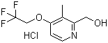 2-羟甲基-3-甲基-4-(2,2,2-三氟乙氧基)吡啶盐酸盐分子结构 (CAS 253345-80-1)
