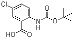 5-氯-2-((叔丁氧羰基)氨基)苯甲酸分子结构 (CAS 253677-29-1)