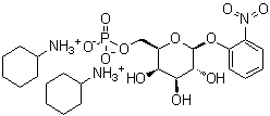 2-硝基苯基 beta-D-吡喃半乳糖苷-6-磷酸酯环己基铵盐分子结构 (CAS 25405-62-3)