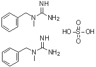N-苄基-N-甲基胍半硫酸盐分子结构 (CAS 2551-64-6)