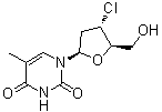 3'-氯-3'-脱氧胸苷分子结构 (CAS 25526-94-7)