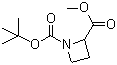 N-Boc-氮杂环丁烷-2-甲酸甲酯分子结构 (CAS 255882-72-5)
