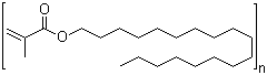 Octadecyl methacrylate polymer molecular structure (CAS 25639-21-8)
