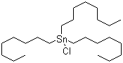 Trioctyltin chloride molecular structure (CAS 2587-76-0)