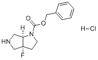 (顺式)-苄基3a-氟六氢吡咯并[3,4-b]吡咯-1(2H)-羧酸酯盐酸盐分子结构 (CAS 2597333-33-8)