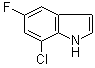 7-氯-5-氟-1H-吲哚分子结构 (CAS 259860-01-0)