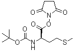 N-[叔丁氧羰基]-D-蛋氨酸 2,5-二氧代-1-吡咯烷基酯分子结构 (CAS 26060-98-0)