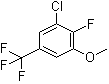 1-氯-2-氟-3-甲氧基-5-(三氟甲基)苯分子结构 (CAS 261763-01-3)