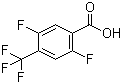 2,5-二氟-4-(三氟甲基)苯甲酸分子结构 (CAS 261945-05-5)